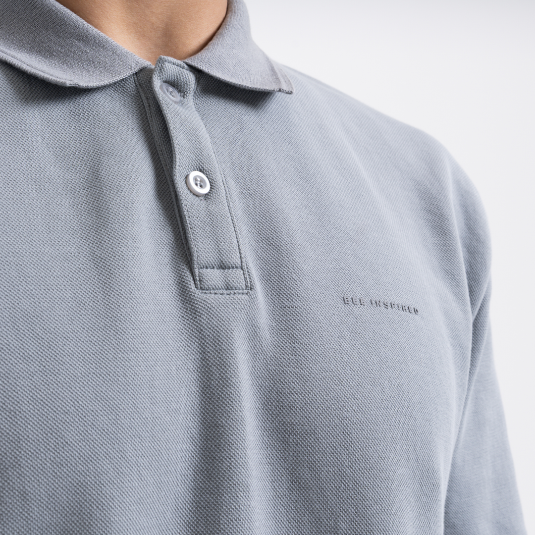 Demme Long Sleeve Polo Shirt - Concrete - Image 4