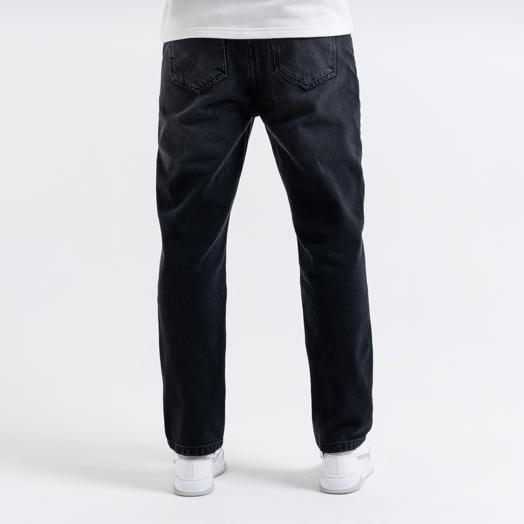 Duro Straight Fit Jeans - Washed Black - Image 6