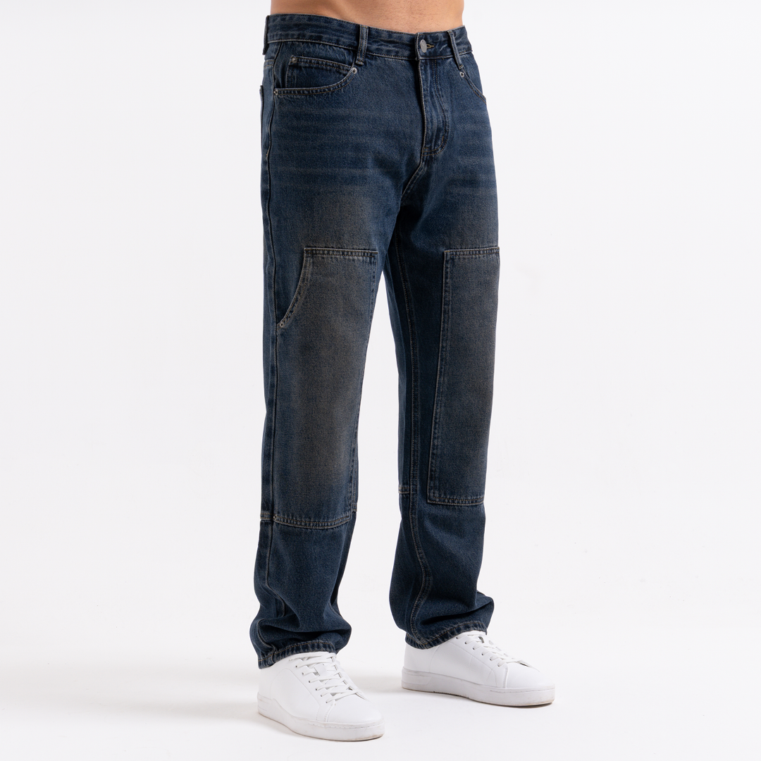 Pirlo Relaxed Workwear Jeans - Indigo Wash